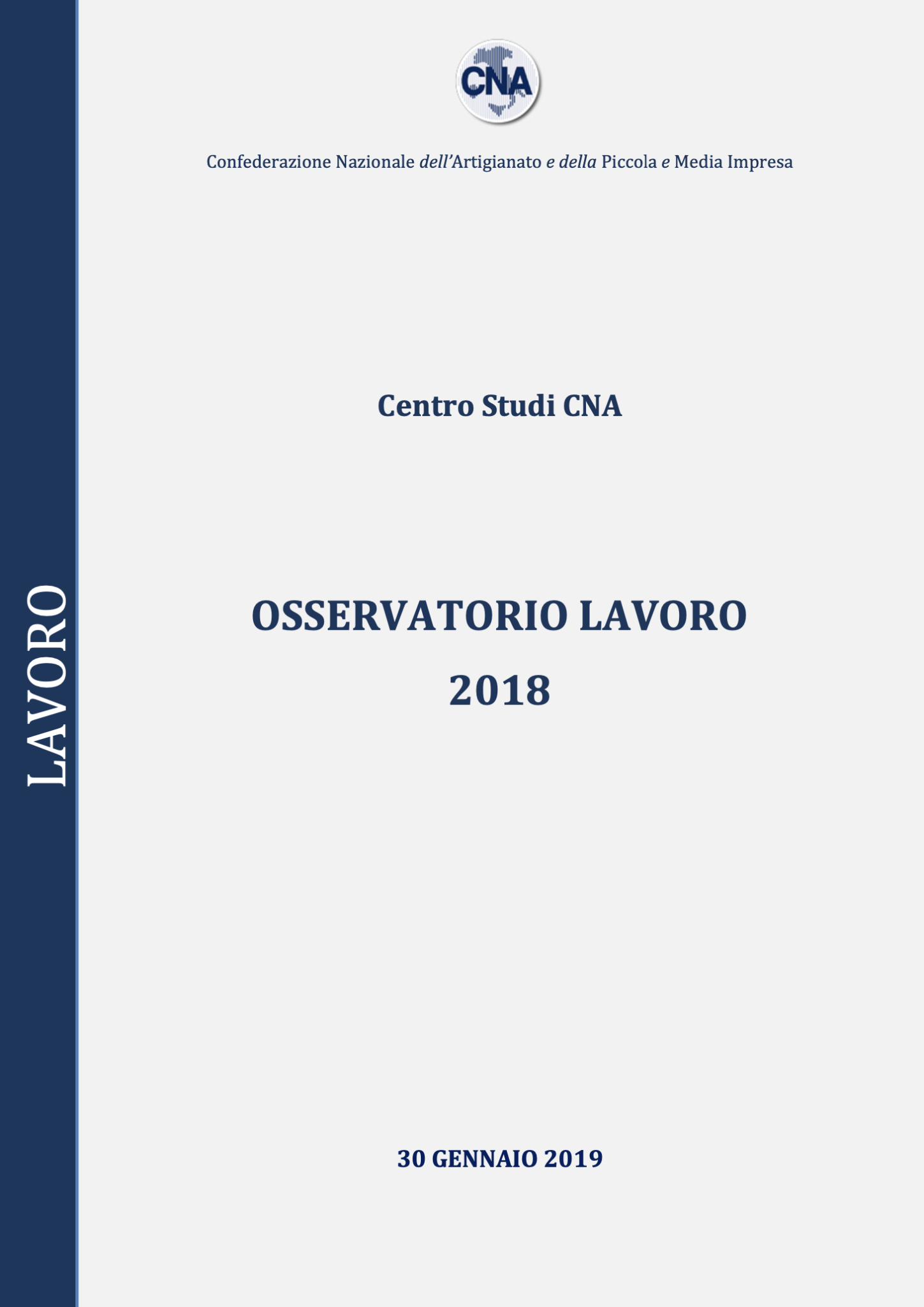 OSSERVATORIO LAVORO ANNO 2018